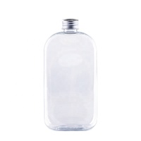 Bouteille de jus en plastique mignonne de 250 ml/350 ml/400 ml/500 ml, bouteille de boisson jetable en PET avec bouchon en plastique noir en aluminium, impression sur écran