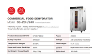Déshydrateur alimentaire industriel Commercial haute capacité 80 ou 96 couches, Machine de séchage de haricots de cacao, séchoir de légumes et de fruits