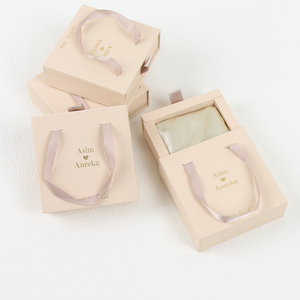 Luxury Custom logo Recycled Paper Jewellery Display Box with Satin Insert - Product Image 5