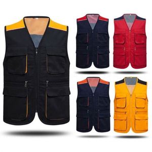 Gilet de travail multi-poches pour homme, de haute qualité, personnalisé, pour le camping, la pêche à la mouche, vêtement d'extérieur d'été, imperméable - Product Image 5