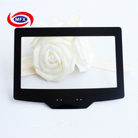 Personnalisation de panneaux en verre Gorilla pour écran LCD avec cadre doré brun, impression sérigraphique, épaisseurs 0,33 mm, 0,55 mm, 1 mm, 1,5 mm, 2 mm, 3 mm