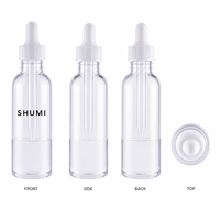 Bouteille compte-gouttes en PET rechargeable en gros, 10ml 20ml 30ml 50ml, contenant en vrac pour huiles essentielles, sérums, soins de la peau, parfums, cosmétiques
