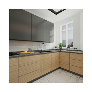 Armario de cocina moderno ACE MDF vidrio melamina mate almacén <span class=keywords><strong>stock</strong></span> directo al por mayor almacenamiento de madera maciza despensa armario de cocina - Product Image 5
