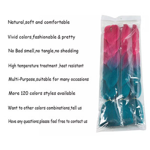 Pelucas de <span class=keywords><strong>Cabello</strong></span> Trenzado Sintético al por Mayor, Estilo Hip Hop Africano con Degradado de Color, <span class=keywords><strong>Trenzas</strong></span> Jumbo Largas - Product Image 3