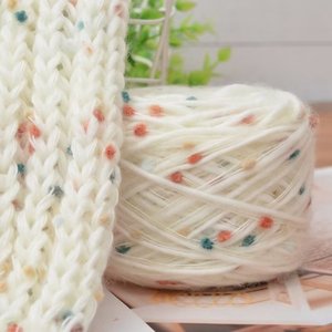 Fil de crochet tissé à la main 50g fil de laine à pois neige coton fil à tricoter multicouche fil de chandail tricoté bricolage - Product Image 4