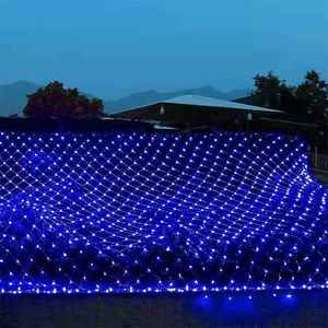 Guirlande lumineuse <span class=keywords><strong>LED</strong></span> en filet de 1,5 m x 1,5 m, IP65, avec 8 modes de clignotement, pour Noël, mariage, fête, vacances - Product Image 4