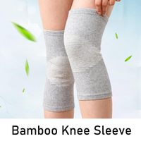 Genouillère de compression en bambou premium, élastique, chauffante, protectrice, unisexe, anti-fatigue, respirante