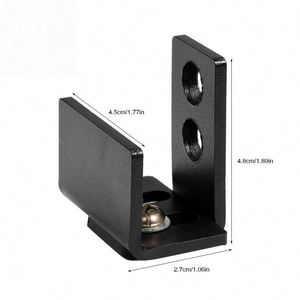 Guía de Piso para Puerta Corredera de Granero y Garaje WEKIS, de Acero Inoxidable Negro de Alta Calidad, Ajustable, Diseño Moderno para Hoteles - Product Image 1