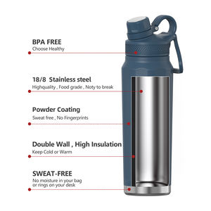 ขวดน้ำดื่มเก็บความร้อนแบบสุญญากาศผนังสองชั้น24ออนซ์32ออนซ์ทำจากสเตนเลสสตีล18/8ไร้สาร BPA กำหนดโลโก้ได้เอง - Product Image 4