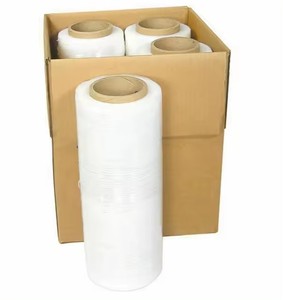 Factory Supply Hand and Machine Use White <b>Clear</b> PE LLDPE Packing Pallets Film Stretch <b>Wrap</b> Roll - Product Image 4