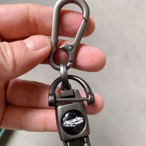 China Wholesale Sublimation Engraving Logo Business Metal Leather Car Keychain Custom Promotional <b>Gifts</b> - Product Image 6