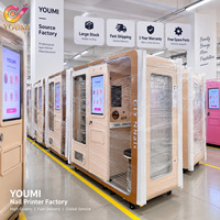 Machine d'impression d'art d'ongles automatique Youmi certifiée CE FCC RoHS UKCA avec lecteur de carte pour la vente en centre commercial