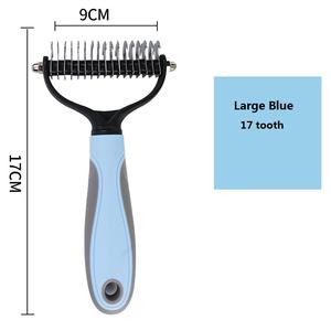 Strumento di demattazione per animali domestici pettine sicuro per peli di cane e peli di gatto strumento di rimozione di Deshedding per animali domestici - Product Image 3