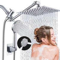 Distributeur d'eau mural en acier inoxydable à trois voies, douchette, ensemble de rallonge de barre de douche pour salle de bain d'hôtel, accessoires de pomme de douche