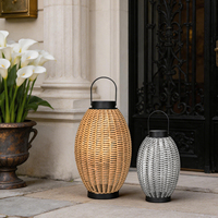 Lampes solaires LED d'extérieur, imperméables, en rotin, pour jardin, allée, patio, décoration paysagère