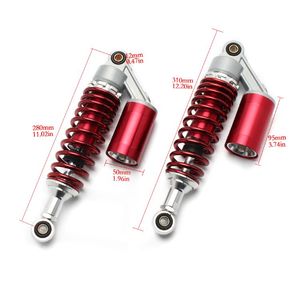 265mm 280mm ronda de amortiguadores para <span class=keywords><strong>Yamaha</strong></span> XVS250 DRAG <span class=keywords><strong>STAR</strong></span> 88-07 DT80 81-83 GT80 73-80 MX80 80-82 SR250SE 77-85 - Product Image 2