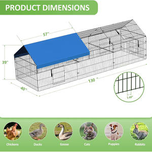 Cages pliables et détachables pour animaux de compagnie et volailles avec tissu imperméable Cage d'<span class=keywords><strong>élevage</strong></span> en plein air pour poulets canards oies dindes - Product Image 2
