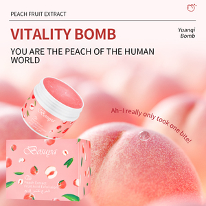 Gommage exfoliant en gel à l'extrait de pêche BOSUYA, acide de fruits, nettoyage en profondeur des pores, lissage du visage, du corps et des mains, crème exfoliante - Product Image 3