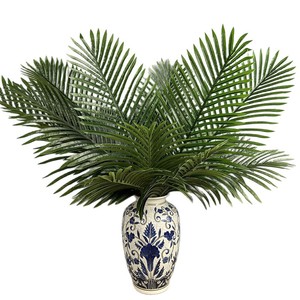 Feuilles de palmier Areca artificielles de haute qualité en gros 2026, fausses feuilles de palmier, verdure tropicale pour la décoration de mariages, de maisons et de fêtes - Product Image 5