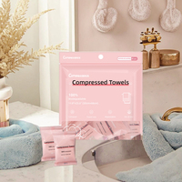Portable Mini Tablette Compressé Jetable Spunlace Non Tissé Tissu Serviette De Visage Bonbons-Style Emballage Individuel Serviette Comprimée