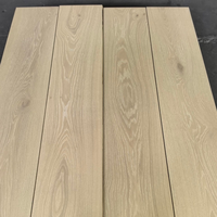 Parquet en chêne blanc de luxe, rustique, pour intérieur, en bois massif, à larges lames, style français