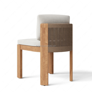 FERLY Set da Pranzo per Esterni in Legno di Teak Durevole con 6 Sedie, Arredamento Moderno per Giardino e Cortile - Product Image 4