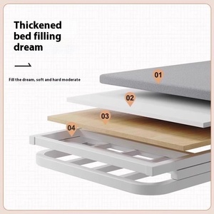 Moderno portatile 1.2 metri singolo doppio letto pieghevole in ferro metallo Design semplice per il piccolo adulto piatto duro pranzo per la famiglia - Product Image 2