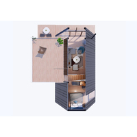 Structure en forme de triangle, petite cabane / maisonnette / maison triangulaire, kit de maison en A pour habitation