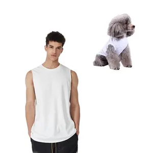 Bijpassende Hond En Eigenaar Tanktop Heren Tanktops Hond Kat Vest Tank Onderhemden Mouwloos Shirt 100% Katoen