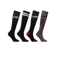 Chaussettes de compression équestres en fibre de bambou écologiques pour femmes, personnalisables avec logo brodé et couleur personnalisée