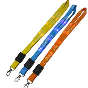 2022 Custom Logo Led Tpu Flash Lights Up Lanyards