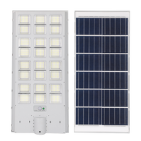 Lampadaire solaire avec boîtier ABS, capteur radar, télécommande, IP65, panneau multicristallin, batterie au phosphate de fer