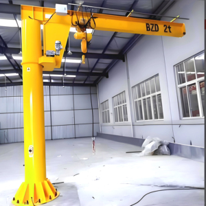 1 2 3 5 10 Ton Elektrische Draaibare Vloerstaande Jib Kraan Hefwerktuig Jib Kranen met Monorail Trolley - Product Image 3