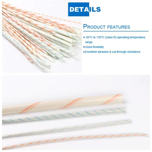 Matériaux d'isolation électrique à haute température 2715 Douille d'isolation en fibre de verre <span class=keywords><strong>Pvc</strong></span> Gaine <span class=keywords><strong>Pvc</strong></span> sur les manchons - Product Image 5