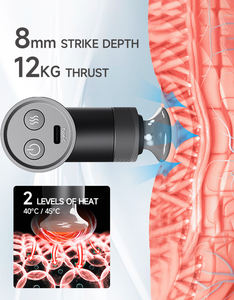 <span class=keywords><strong>Pistolet</strong></span> de massage vibrant intelligent portable Darius à 4 têtes, moteur <span class=keywords><strong>sans</strong></span> balais, chauffant, 5 vitesses, en alliage d'aluminium, avec port Type-C pour le corps et les fascias - Product Image 5