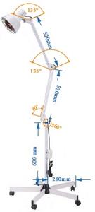 275 נייד מנורת ספא אור אינפרא אדום עם בקרת טמפרטורה זמן מגדלת עבור גוף הפנים לשימוש בסלון - Product Image 5