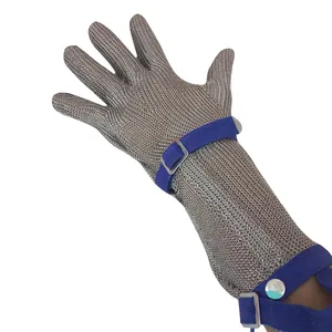 ODM luvas anti-corte aço inoxidável fio metal malha açougueiro metal malha aço inoxidável corrente luva mão proteção homens luvas