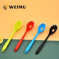 Nouveau design du fabricant Cuillère à spaghetti en silicone coloré Ustensile de cuisine Fourchette à pâtes