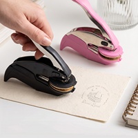 Tampon à embosser Trodat de grande taille pour bureau, en laiton, à pression manuelle