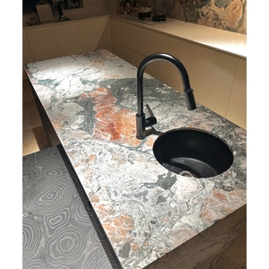 Four Season Green <b>Marble</b> Countertop Table <b>Top</b> Custom Slab Beautiful Natural Stone Luxury Kitchen - Product Image 4