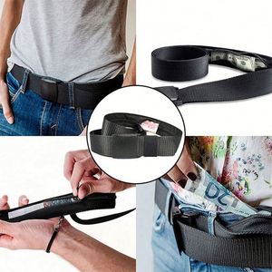 Ceinture en Soie Tressée Anti-Vol pour Voyage, pour Femmes et Hommes, Portefeuille Dissimulé Portable pour Argent, 120cm Polyester/Coton - Product Image 5