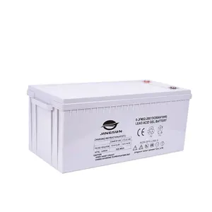 Jingsun chu kỳ sâu Gel tấm pin chì-axit di động UPS điện hệ thống điện bán chạy nhất 12V 200AH khô cao tinh khiết chì 30kg