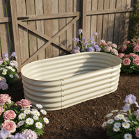Jardinière en acier galvanisé écologique, imperméable, résistante à la corrosion, avec trous de drainage, installation facile