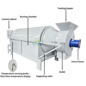 Séchoir à tambour rotatif automatique en acier inoxydable à haute productivité pour la nourriture et la salade <span class=keywords><strong>Four</strong></span> à sable de silice 220V avec composants de noyau PLC - Product Image 4