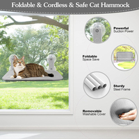 Hamac de fenêtre pour chat à forte aspiration, avec ventouses, gain de place, fixation murale, motif imprimé, écologique