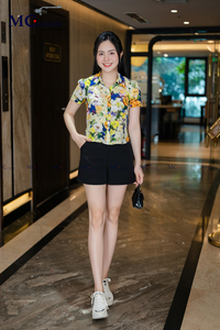 TA1506เสื้อบาสซิคแฟชั่นสไตล์สำนักงานสำหรับผู้หญิงเสื้อผ้าสีสันสดใสสำหรับฤดูร้อน - Product Image 4