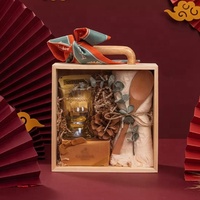 Kunden spezifische Weihnachts geschenk boxen mit Acryl deckel Hochzeits geschenk box für Gast holz geschenk koffer mit Schiebe deckel und Griff