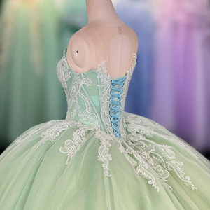 Robes de Quinceañera sans manches style bohème avec perles pour filles de 16 ans Dy6824-1 - Product Image 6