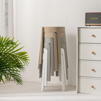 Tabouret empilable PP Pinwheel, chaise de salle à manger en plastique écologique, pour salon, cuisine, extérieur, vente en gros, usine OEM