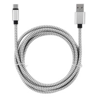 Câble de charge rapide USB-A vers Micro USB/Type-C BJC en nylon tressé 2A, conducteur en cuivre pur, alliage d'aluminium pour